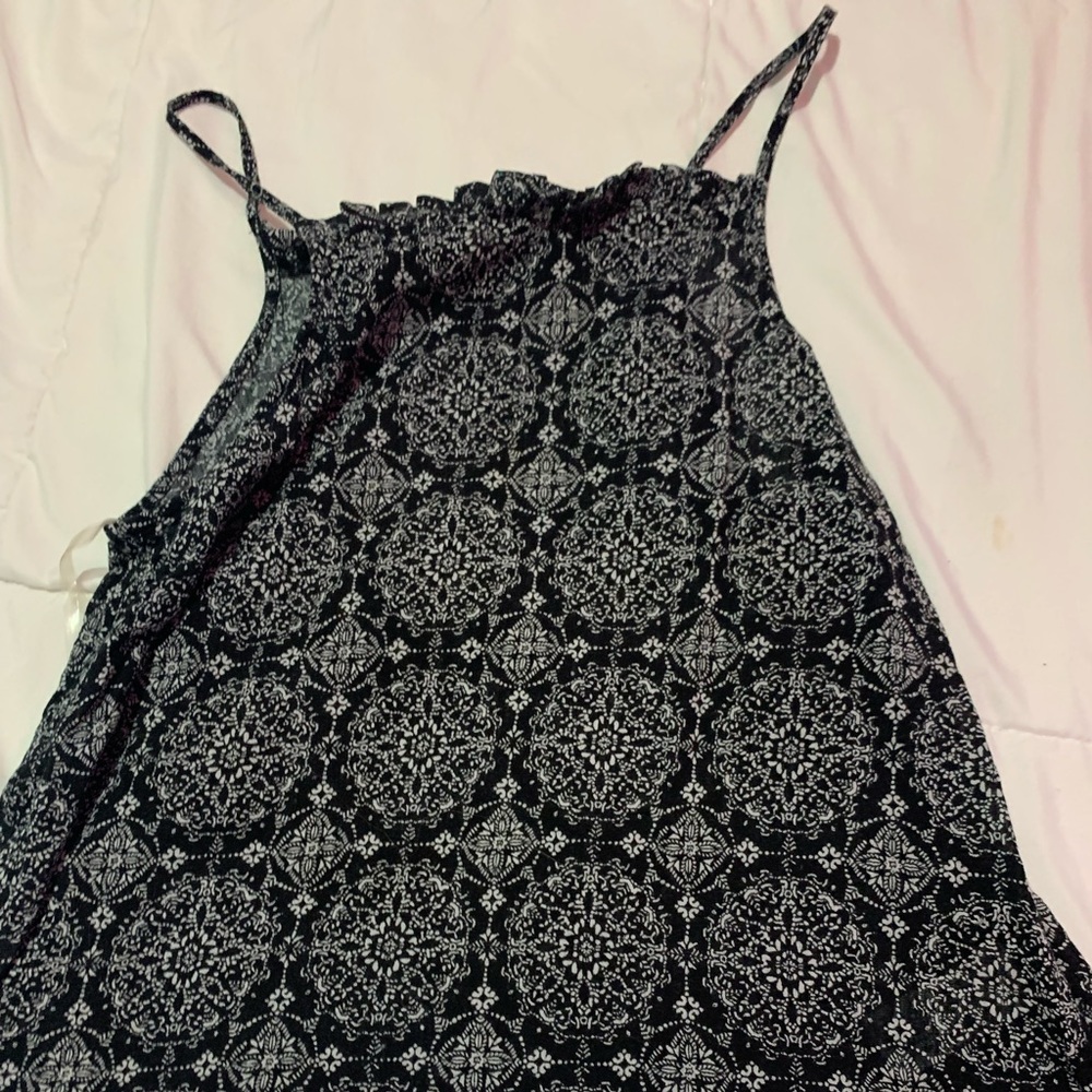 black and white tank top